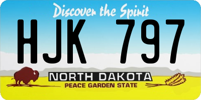 ND license plate HJK797
