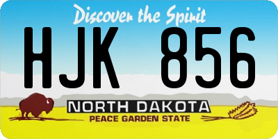 ND license plate HJK856