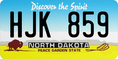 ND license plate HJK859