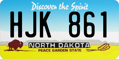 ND license plate HJK861