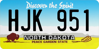 ND license plate HJK951