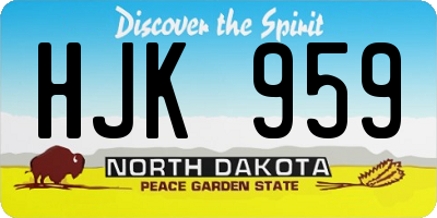 ND license plate HJK959