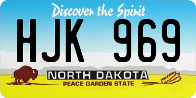 ND license plate HJK969