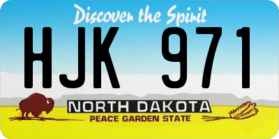 ND license plate HJK971