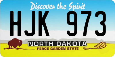 ND license plate HJK973