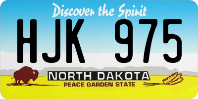 ND license plate HJK975