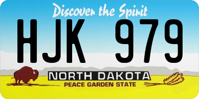 ND license plate HJK979