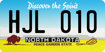 ND license plate HJL010