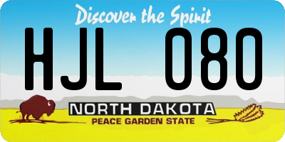 ND license plate HJL080