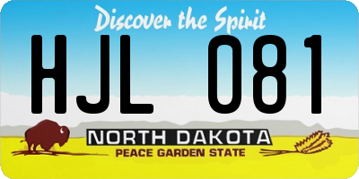 ND license plate HJL081