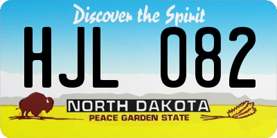 ND license plate HJL082