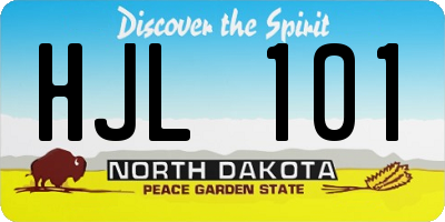 ND license plate HJL101