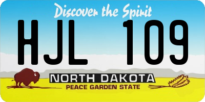 ND license plate HJL109