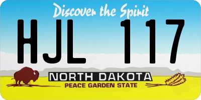 ND license plate HJL117
