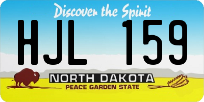 ND license plate HJL159