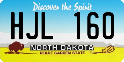 ND license plate HJL160