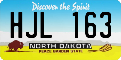 ND license plate HJL163