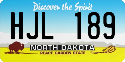 ND license plate HJL189