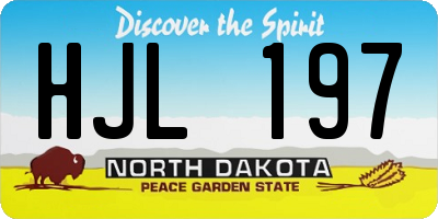 ND license plate HJL197
