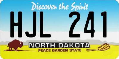 ND license plate HJL241