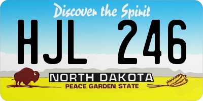 ND license plate HJL246