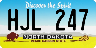 ND license plate HJL247