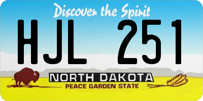 ND license plate HJL251