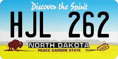 ND license plate HJL262