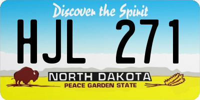 ND license plate HJL271