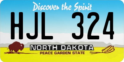 ND license plate HJL324
