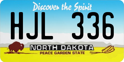 ND license plate HJL336
