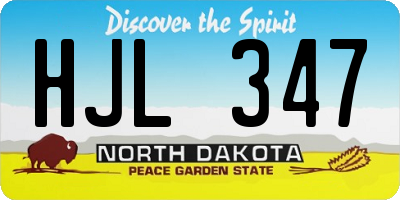 ND license plate HJL347