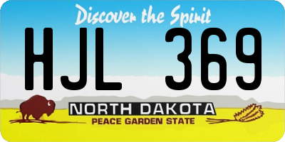 ND license plate HJL369