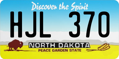 ND license plate HJL370
