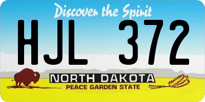 ND license plate HJL372