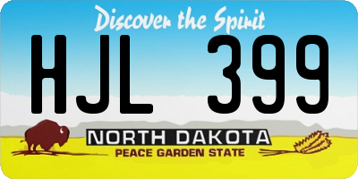 ND license plate HJL399