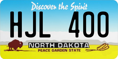 ND license plate HJL400