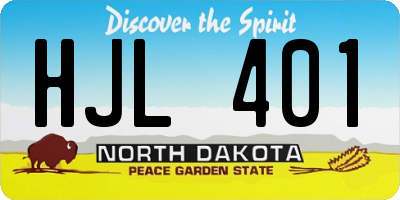 ND license plate HJL401