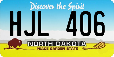 ND license plate HJL406