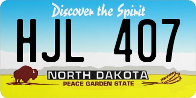 ND license plate HJL407