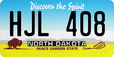 ND license plate HJL408