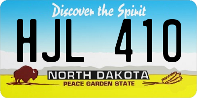 ND license plate HJL410