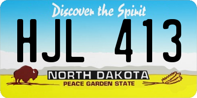 ND license plate HJL413