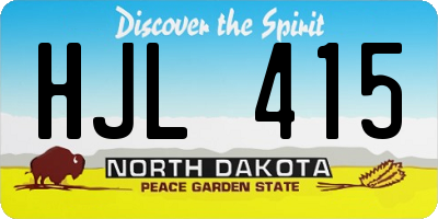 ND license plate HJL415