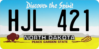 ND license plate HJL421