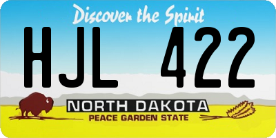 ND license plate HJL422