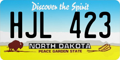 ND license plate HJL423