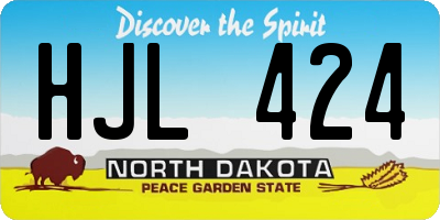 ND license plate HJL424