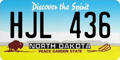 ND license plate HJL436