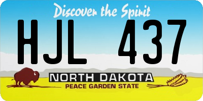 ND license plate HJL437